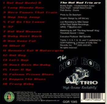 CD: The Hot Rod Trio - Live! (back cover)
