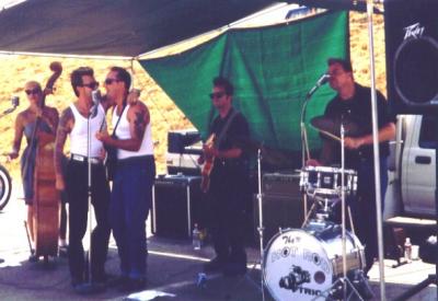 Brian Setzer and Buzz (Hot Rod Lincoln) jam with The Hot Rod Trio.